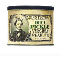 King Floyd's Dill Pickle Virginia Peanuts: 10 Oz, Salted Dill Flavored Peanuts, #1 Seller, Resealable Lid, Snack At Your Own Risk, Once You Start Its Difficult Not To Finish The Whole Tin.