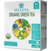 Hyleys Organic Green Tea 7 Assorted Flavors - 84 Tea Bags
