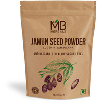 Mb Herbals Jamun Seed Powder 227G (8 Oz) | Eugenia Jambolana | Java Plum Sd. | 75 Days Supply