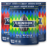 Chinook Seedery Roasted Sunflower Seeds - Jumbo Seeds Keto Snacks - Best For Snack Packs - Gluten Free, Non Gmo Snack Food Gifts - 4 Ounce (Pack Of 3) - Lawnmower Variety Pack