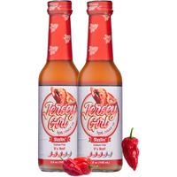 Jersey Girl Hot Sauce Co, Sizzlin' Original Spicy Hot Sauce (All Natural) & (Low Sodium) Crafted With Trinidad Scorpion, Long Hots, Habanero & More - 5 Oz (Pack Of 2)
