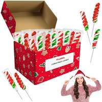 Fruidles Christmas Swirls Lollipop, Mixed Fruit Flavor, Individually Wrapped Lollipops, 2"" Inch Swirl Suckers (12-Pack)