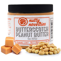 Nutty Novelties Butterscotch Peanut Butter - High Protein, Low Sugar Healthy Peanut Butter - All-Natural Peanut Butter Free Of Cholesterol, Preservatives & Salt - Creamy Peanut Butter - 15 Ounces