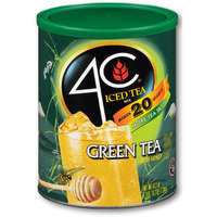 4C Green Tea Antioxidant Iced Tea Mix | Family Sized Cannister | Thirst Quenching Flavor | 20 Quarts (Green Tea, 1 Pack)
