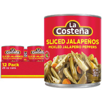 La Costea Sliced Jalapeo Peppers | Pickled Green Hot Jalapeos | 28 Ounce Can (Pack Of 12)