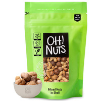 Mixed Nuts In Shell | Raw - 100% Natural | 4 Lb | Jumbo-Sized Premium Shelled Nuts | Packed In New York Zip-Seal Bag For Exceptional Freshness By Oh Nuts