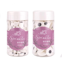 2 Bottles Candy Eyes Eyeballs Cake Cupcake Toppers Edible Eyes For Decorating, Two Size Mixed - Halloween, Christmas, Easter, And Edible Art Project Candy Decorations