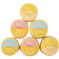 Ra  Ces Del Huerto. Amaranth Wafers Thins-Obleas - Low Calorie Snack. (Yellow (Banana, Mango, Pineapple), 6 Pack)