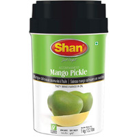 Shan Mango Pickle 35.27 Oz (1000G) - Tasty Brined Pickled In Oil - Rich Blends Of Spices - Perfect Accompaniment To Everyday Meals - Suitable For Vegetarians - Airtight Pet Jar