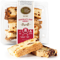 Dijas Natural Foods, Crunchy Fat Free Biscotti Cookie, All Natural Preservative Free Ingredients, Delicious Low Calorie Snack (5 Ounces, Chocolate Chip Cherry)