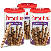 Pirouline Rolled Wafers - Dark Chocolate - Rolled Wafer Sticks, Crme Filled Wafers, Rolled Cookies For Coffee, Tea, Ice Cream, Snacks, Parties, Gifts, And More - 14.1Oz Tin 3 Pack