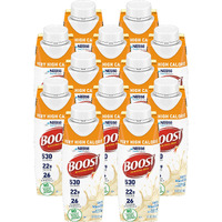 Boost Very High Calorie Nutritional Drink Very Vanilla, Made With Natural Vanilla Flavor & No Artificial Flavors, Colors & Sweeteners, 8 Fl Oz (Pack Of 12)