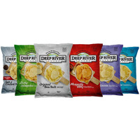 Deep River Snacks Variety Chips Snack Packs - Kosher & Gluten Free Kettle Cooked Potato Chips Snacks Variety Pack Of 6 Flavors, 2 Oz (24 Pack)