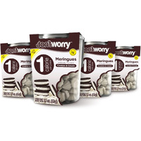 Don'T Worry Keto Friendly Meringue Cookies - Cookies & Cream, Only 1 Calorie Per Piece!, Healthy Kosher Candy, Gluten Free Snacks For Adults, Low Carb, Low Sugar Snacks - 4 Pack