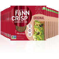 Finn Crisps Original Rye Crispbread 7Oz, 18 Pack Bulk Order | Thin, Crispy Rye Flatbread Crackers | Multipack Of Authentic Finish Sourdough Crispbread | Whole Grain Rye Crackers [18 Boxes X 7Oz]