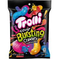 Trolli Sour Bursting Crawlers, Sour Gummy Candy, 4.25 Ounce (Pack Of 12)