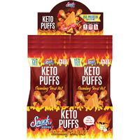 Flamin Hot High Protein Puffs, Healthy Snack Food For Adults & Kids, Low Carb Diet & Keto Friendly Snack, Cheese Puffs-Gluten & Grain Free - 8-Pack