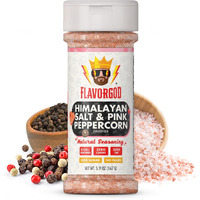 Himalayan Salt & Pink Peppercorn Finisher By Flavor God - Premium All Natural & Healthy Spice Blend For Eggs, Pork, Beef, Vegetables, Dips - Kosher, Gluten-Free, Dairy-Free, Paleo, Vegan, Keto-Friendly - Great Flavor Spices And Seasoning Gift