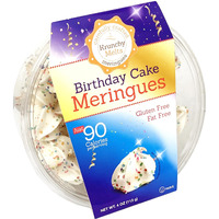 Krunchy Melts Original Meringue Cookies | Birthday Cake Flavor | Only 90 Calories Per Serving | Fat Free, Gluten Free, Dairy Free (4 Oz)