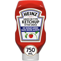 Heinz Ketchup No Sugar Added 1 Count 750Ml 25.36 Fluid Ounces From Canada