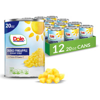 Dole Canned Fruit, Crushed Pineapple In Heavy Syrup, Gluten Free, Pantry Staples, 20 Oz, 12 Count, Packaging May Vary