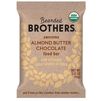 Bearded Brothers Organic Vegan Protein Energy Bars - Gluten And Soy Free, Paleo, Whole 30 | Non Gmo, Low Glycemic, High Protein | 12 Pack Almond Butter Chocolate