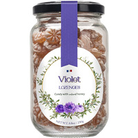 Gourmanity Violet Flavor Honey Lozenges Made With Real Honey And Natural Violet Flavor, Luxury French Honey Candy, Great For Soothing Your Throat, 8.8Oz Jar