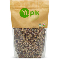 Yupik Organic Tri-Color Quinoa, 2.2 Lb, Pack Of 6, Non-Gmo, Gluten-Free, Kosher, Raw Seeds, Mix Of White, Red & Black Quinoa, Unsalted, Oil-Free, Source Of Fiber & Iron, Replacement To Rice & Pasta