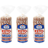 Natural Ovens Bakery Keto-Friendly White Bread 3 Loaves - 1 Net Carb, 40 Calories A Slice