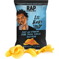 Rap Snacks Lil Baby All In Potato Chips 2.5 Oz Bags-Pack Of 6