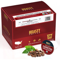 Organic Espresso Pods For Keurig K Cup Brewing, Organic Medium Dark Roast, Single Shot Espresso Pods Compatible With Kcup Brewers, (Espresso, 36 Pods)