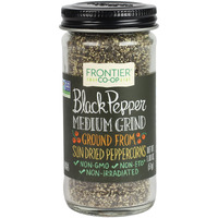 Frontier Co-Op Medium Ground Black Pepper, 1.8 Ounce Bottle, Full-Bodied Flavor And Aroma, Kosher
