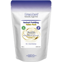Gramzero Vanilla Sugar Free Pudding Mix 12-Pack, Great For Nutrition Club Meal Replacement Shakes, Low Calorie Dessert, Stevia Sweetened