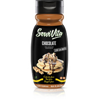 Sugar Free Chocolate Syrup Zero Calories And Fat Free, 10.6 Fl Oz - No Sugar Chocolate Syrup Dessert Topping Gluten-Free, Non-Gmo, Vegan And Keto Friendly - Servivita
