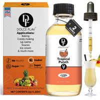 Dolce Flav Tropical Punch Extract - 2 Ounce Oil-Soluble Multipurpose Flavoring Ideal For Candy Making, Baking, Lip Balm, And Ice Cream - Perfect Kitchen Gift For Holidays