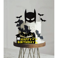 Gallarato Superhero Bat Birthday Cake Topper Happy Birthday Cake Decorations For Bat Hero Themed Birthday Party Supplies Bat Birthday Decor