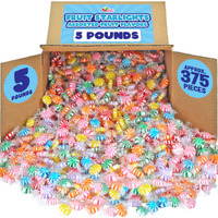 Fruit Flavored Starlights Candies - 5 Pounds - Assorted Fruit Flavors Hard Candy - Individually Wrapped Hard Suckers - Colorful Bulk Hard Candies For Candy Buffet, Offices