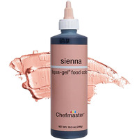 Chefmaster Sienna Liqua-Gel Food Coloring | Vibrant Color | Professional-Grade Dye For Icing, Frosting, Fondant | Baking & Decorating | Fade-Resistant | Easy-To-Use | Made In Usa | 10.5 Oz