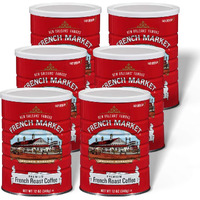 French Market French Roast Medium-Dark Roast Ground Coffee, 12Oz Can (Pack Of 6)