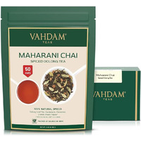 Vahdam, Maharani Chai Oolong Tea (50+ Cups, 3.5 Oz) Indian Masala Chai Tea Loose Leaf | Blended W/Cardamom, Cinnamon, Clove, Black Pepper | Brew Hot Tea, Iced Tea Or Chai Latte | Vacuum Sealed Pack