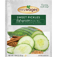 Mrs. Wages Sweet Pickles Refrigerator Mix | Quick And Easy | Simple-To-Use | Simple Homemade Pickles | Sweet Traditonal Pickle Flavoring | 1.9 Oz Packet (Value Pack Of 12)