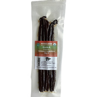 6 Organic Vanilla Beans Madagascar Grade A For Extract, Cooking And Baking By Fitnclean Vanilla| Certified Usda Organic. 6""-7.5"" Bourbon Fresh Gourmet Non-Gmo Whole Pods.