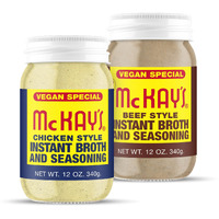 Mc Kay's Chicken And Beef Flavored Powdered Soup Seasoning, Gluten Free Instant Broth, Bullion Cubes Substitute, Est. 1945 (Vegan Variety Special, 2 Pack)