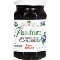 Rigoni Di Asiago Fiordifrutta Organic Fruit Spread, Wild Blueberry, 8.82 Ounce
