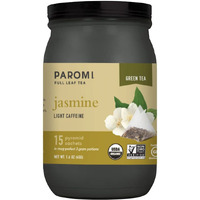 Paromi Jasmine Organic Green Tea, Signature Jar, 15 Count