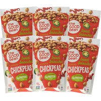 The Good Bean Crunchy Chickpeas - Sweet Sriracha - (6 Pack) 6 Oz Packet - Roasted Chickpea Beans - Vegan Snack With Good Source Of Plant Protein And Fiber
