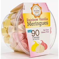 Krunchy Melts Original Meringue Cookies | Rainbow Vanilla Club Flavor | Only 90 Calories Per Serving | Fat Free, Gluten Free, Dairy Free (7 Oz)