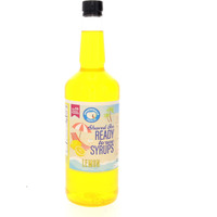 Hypothermias Hawaiian Snow Cone Syrup, Shaved Ice Flavor - Quart (32 Fl. Oz) - Lemon - Non-Gmo 100% Pure Cane Sugar, Bpa-Free Plastic Bottle, Ready To Use