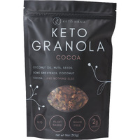 Keto Hana Keto Nut Granola (11Oz), Cocoa Flavored- Low Carb, Low Calorie, High Protein (2G Net Carbs)