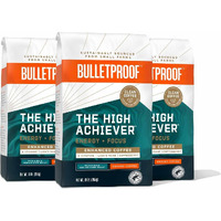 Bulletproof The High Achiever Ground Coffee, 10 Ounces (Pack Of 3), Medium-Dark Roast Enhanced Coffee With Lion's Mane Mushroom, B Vitamins, And Adaptogens For Energy And Focus